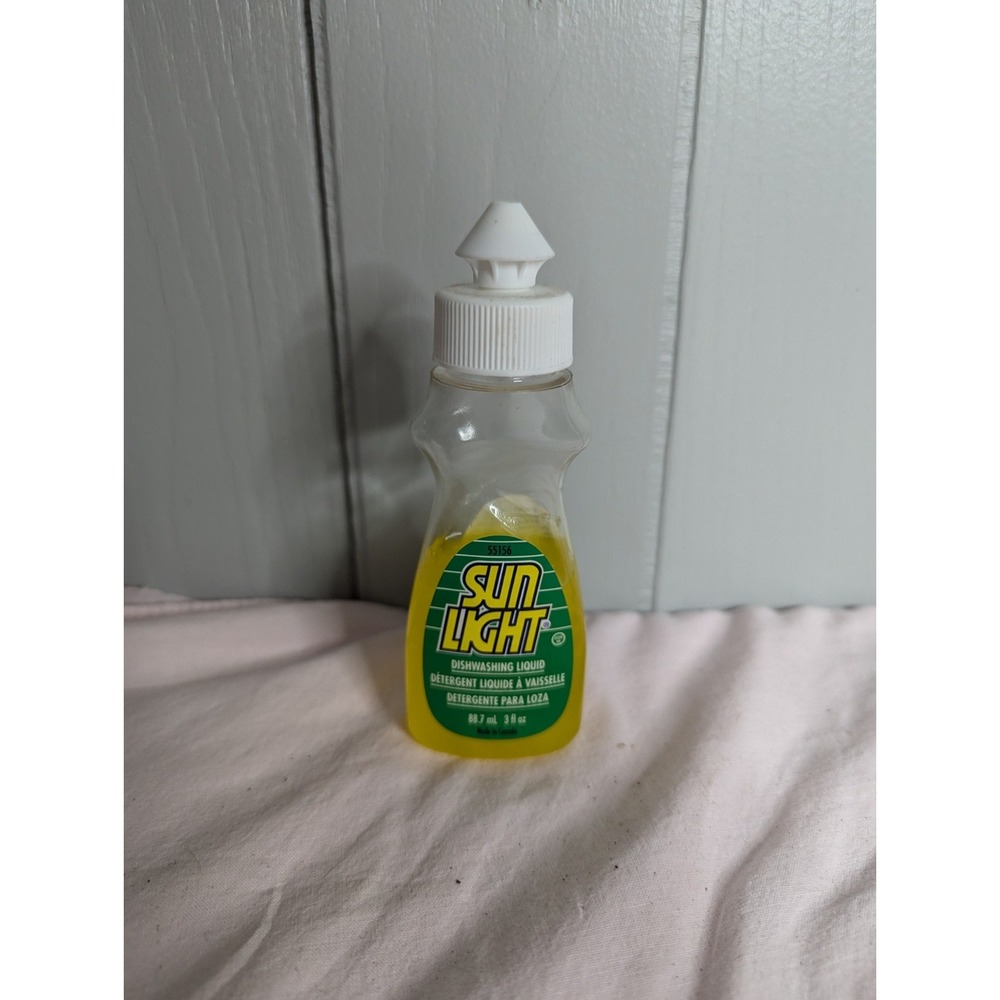 Vintage Sun Light 55156 dishwashing liquid dish soap mini‎ 3 fl oz half full